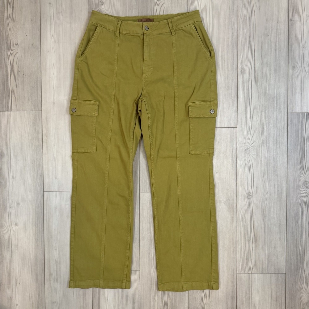Judy Blue Matcha Green Cargo High Rise Straight Utility Jeans Pants Size 16W